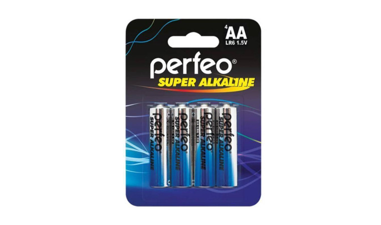 Батарейка алкалиновая Perfeo LR6 AA/4BL Super Alkaline (блистер цена за 4 шт)