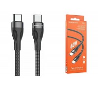 Кабель USB Type-C - USB Type-C BOROFONE BX61, PD60W (черный) 1м