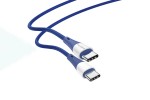 Кабель USB Type-C - USB Type-C BOROFONE BX61, PD60W (синий) 1м