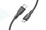 Кабель USB Type-C - USB Type-C BOROFONE BX99, PD60W (черный) 1м силиконовый