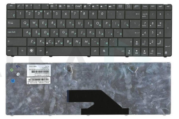 Клавиатура для ноутбука Asus K75 черная