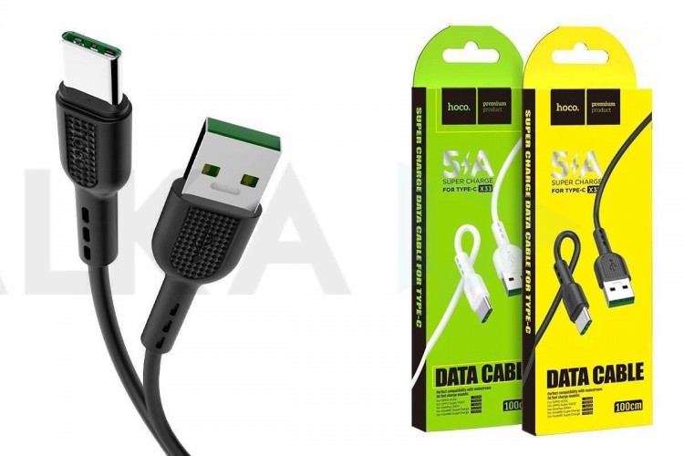 Кабель USB - USB Type-C HOCO X33, 5A (черный) 1м