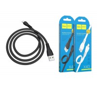 Кабель USB - Lightning HOCO X40, 2,4A (черный) 1м