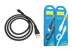 Кабель USB - Lightning HOCO X40, 2,4A (черный) 1м