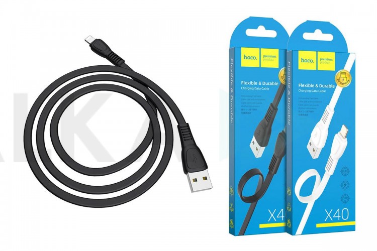 Кабель USB - Lightning HOCO X40, 2,4A (черный) 1м