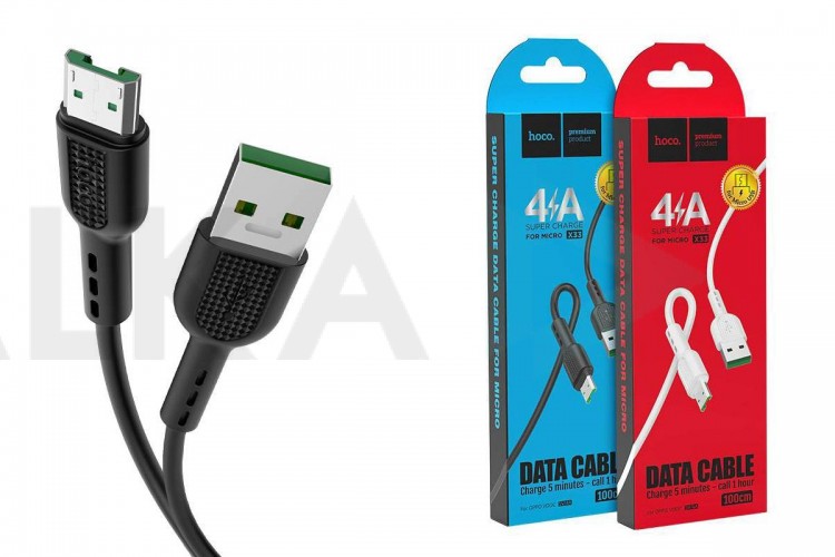 Кабель USB - MicroUSB HOCO X33 4A (черный) 1м