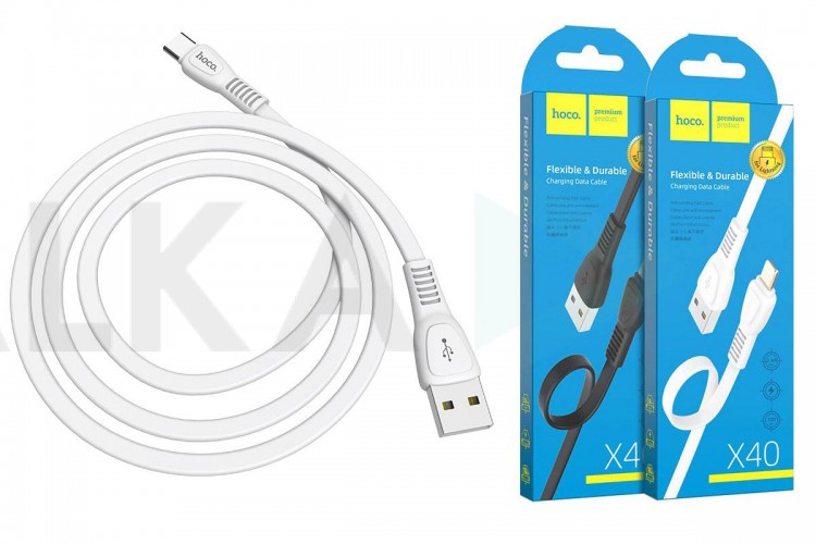 Кабель USB - USB Type-C HOCO X40, 2,4A (белый) 1м