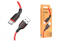 Кабель USB - USB Type-C BOROFONE BX63, 3A (красный) 1м