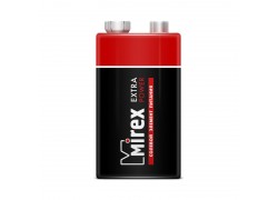 Батарейка солевая Mirex 6F22 / Крона 9V  цена за 1 шт (1/12/240), спайка (23702-6F22-S1)