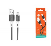 Кабель USB - MicroUSB BOROFONE BX79 силиконовый 2,4A (черный) 1м