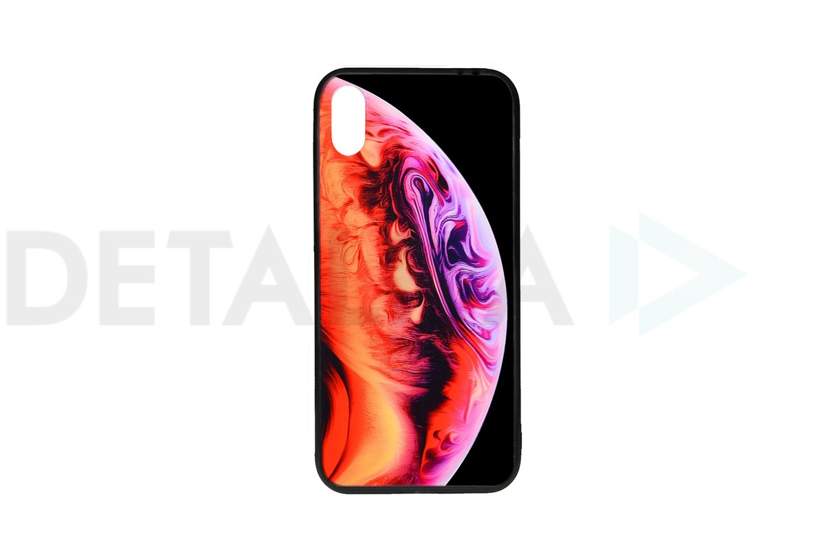 Чехол стеклянный Phone XS Max (рисунок в ассортименте) в Детальке купить,