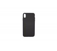 Чехол силиконовый iPhone XS Max матовый перламутровый (черный)