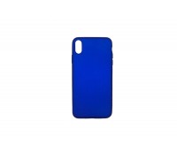 Чехол силиконовый iPhone XS Max матовый перламутровый (синий)