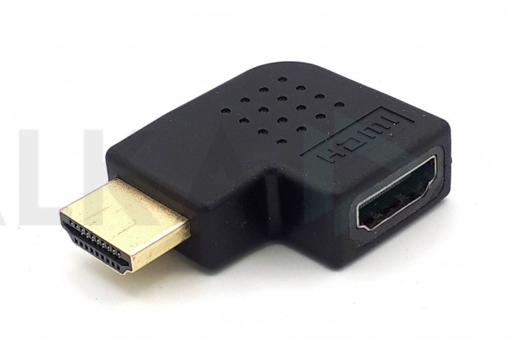 Переходник HDMI (мама - папа) угловой левый V1.4
