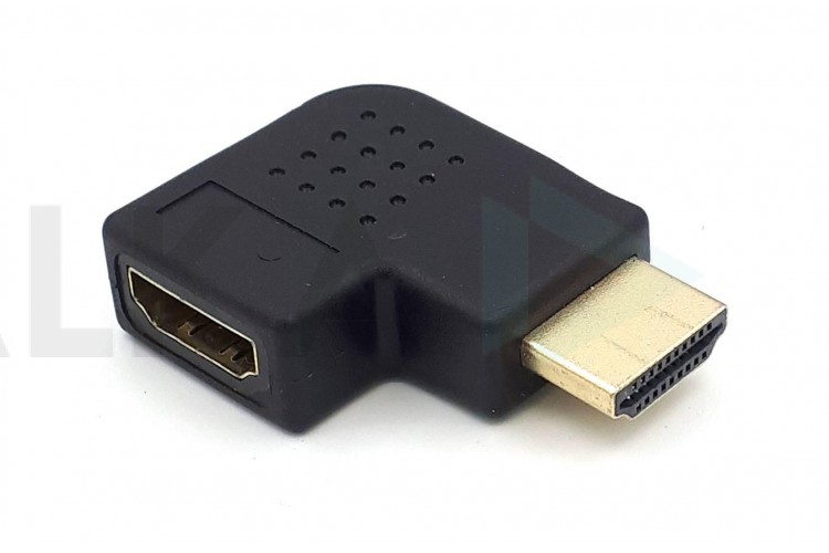 Переходник HDMI (мама - папа) угловой правый V1.4