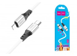 Кабель USB Type-C - Lightning HOCO X86 PD20W (белый) 1м (силиконовый)