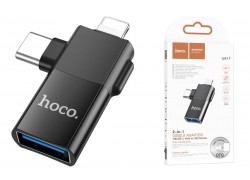 Переходник OTG HOCO UA17 Type-C (M) /Lightning (M) --> USB3.0 (F) ( 2 в 1)