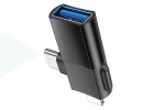 Переходник OTG HOCO UA17 Type-C (M) /Lightning (M) --> USB3.0 (F) ( 2 в 1)