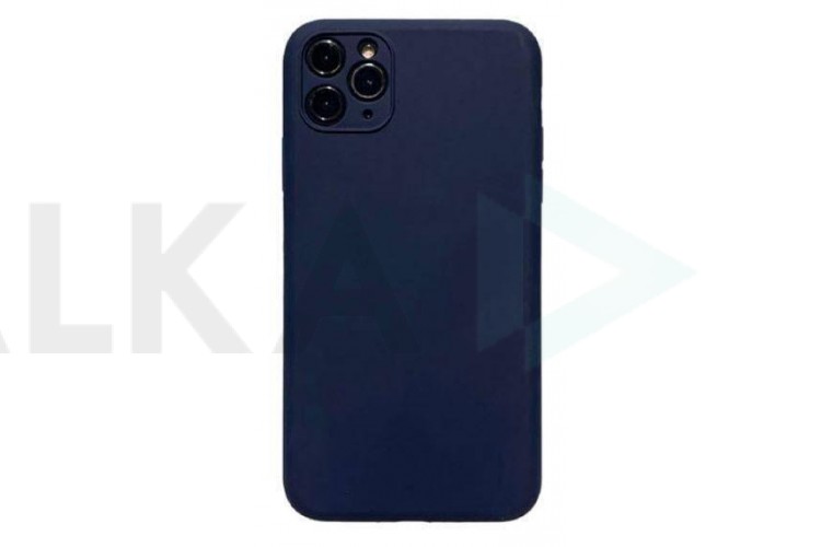 Чехол силиконовый iPhone 11 Pro (5.8) с отверстием под камеры (синий)