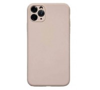 Чехол силиконовый iPhone 11 Pro Max (6.5) с отверстием под камеры (бледно-розовый)