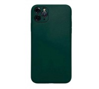 Чехол силиконовый iPhone 11 Pro Max (6.5) с отверстием под камеры (темно-зеленый)