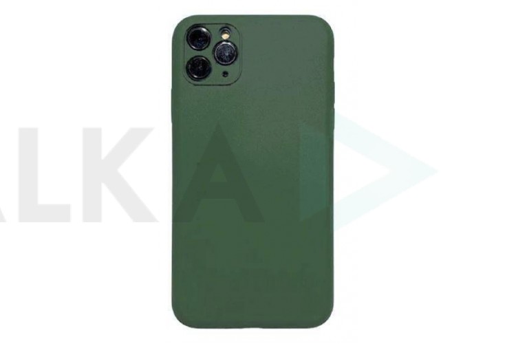 Чехол силиконовый iPhone 11 Pro Max (6.5) с отверстием под камеры (оливковый)