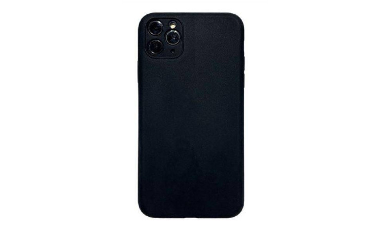 Чехол силиконовый iPhone 11 Pro Max (6.5) с отверстием под камеры (черный)