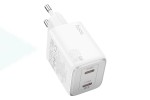 Сетевое зарядное устройство 2USB-C HOCO N42 Elogiado PD45W (белый)