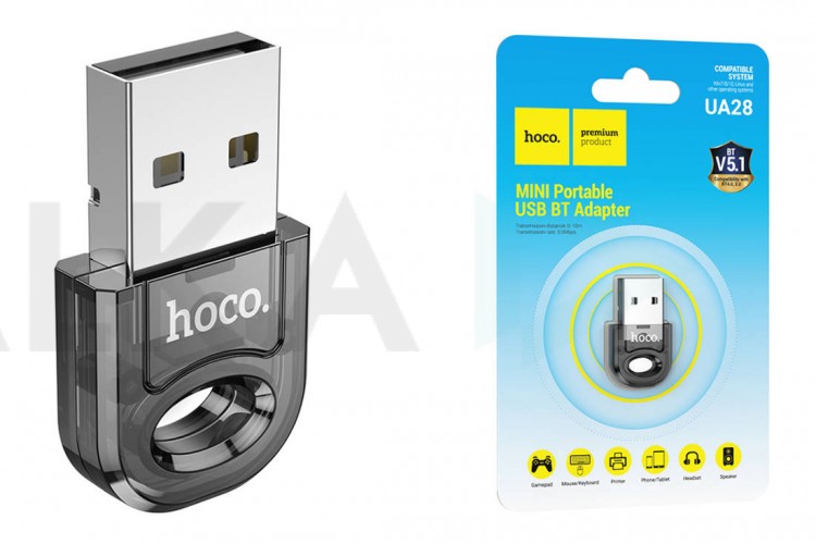 Адаптер USB Bluetooth 5.0 HOCO UA28 USB BT adapter (USB 2.0)