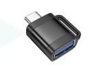 Переходник OTG HOCO UA31C Type-C male to USB female OTG adapter, чёрный