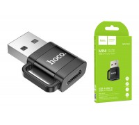 Переходник HOCO UA31D USB male to Type-C female USB2.0 adapter, чёрный