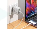 Сетевое зарядное устройство USB + 2USB-C HOCO C139A Rock PD65W (белый)