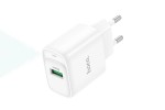 Сетевое зарядное устройство USB HOCO C140A Smart QC3.0 (белый)