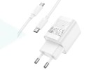 Сетевое зарядное устройство USB-C + кабель Type-C HOCO C148A Charm single port PD30W (белый)