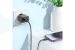 Сетевое зарядное устройство USB + USB-C HOCO CS23A Sunlight dual port PD30W+QC3.0 (черный)