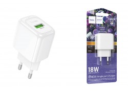Сетевое зарядное устройство USB HOCO CS52A Surplus single-port QC3.0 (белый)