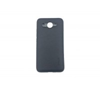 Чехол для Huawei Y9 (2018) с кожаной вставкой (черный)