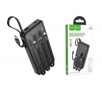 Универсальный дополнительный аккумулятор HOCO J146 Night with 4 cables 10000 mAh (черный)