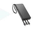 Универсальный дополнительный аккумулятор HOCO J146 Night with 4 cables 10000 mAh (черный)