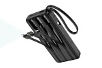 Универсальный дополнительный аккумулятор HOCO J146 Night with 4 cables 10000 mAh (черный)