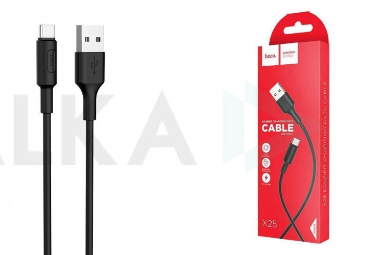 Кабель USB - USB Type-C HOCO X25, 2A (черный) 1м