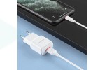 Сетевое зарядное устройство USB + кабель Lightning BOROFONE BA48A single port charger set (белый)