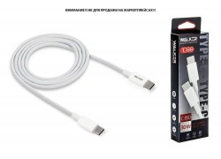 Кабель USB Type-C - USB Type-C WALKER C850, 30W, белый