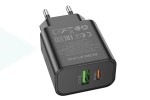 Сетевое зарядное устройство USB-C BOROFONE BA88A Navy PD20W+QC3.0 (черный)