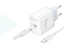 Сетевое зарядное устройство USB-C + кабель Type-C - Type-C BOROFONE BA99A Breeze single port PD20W (белый)