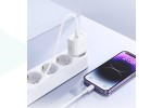 Сетевое зарядное устройство USB-C + кабель Lightning - Type-C BOROFONE BA99A Breeze single port PD20W (белый)