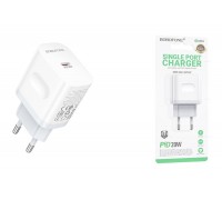 Сетевое зарядное устройство USB-C BOROFONE BA99A Breeze single port PD20W (белый)