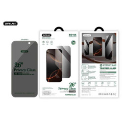 Защитное стекло Supglass SG-04 без черных рамок антишпион for IPhone 13 / 13 Pro / 14 / 16e (6.1)