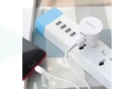 Сетевое зарядное устройство 2USB + кабель MicroUSB BOROFONE BA23A Brilliant 2400mAh (белый)