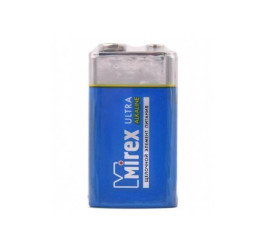 Батарейка алкалиновая Mirex 6LR61 / Крона 9V  цена за 1 шт (1/12/240), shrink (23702-6LR6-S1)